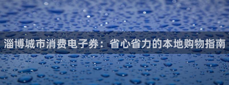 凯发K8国际首页|淄博城市消费电子券：省心省力的本地购物指南